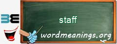 WordMeaning blackboard for staff